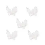 Butterfly with Flower Transparent Resin Cabochons