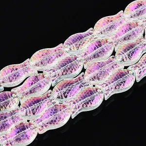 Transparency Electroplate Glass Beads Strands