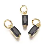 Brass Micro Pave Cubic Zirconia Charms