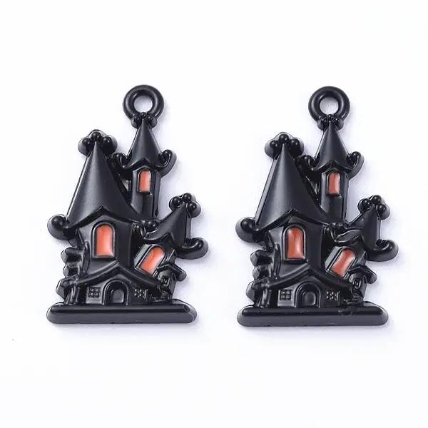 Black Alloy Enamel Pendant