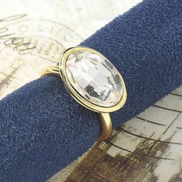 Oval Brass Cuff Rings for Women