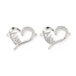 Brass Micro Pave Clear Cubic Zirconia Links