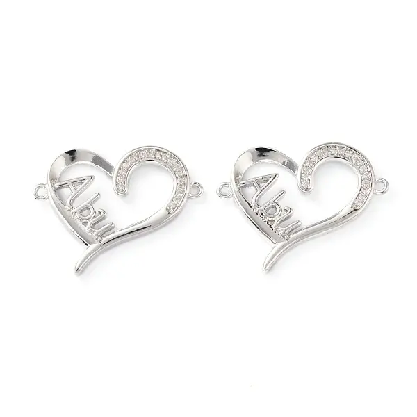 Brass Micro Pave Clear Cubic Zirconia Links