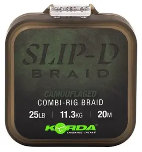 Korda návazcová šňůra slip-d braid 25 lb 20 m