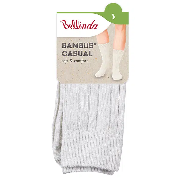 Krémové unisex zimní bambusové ponožky Bellinda BAMBUS CASUAL UNISEX SOCKS