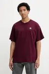 Bavlněné tričko adidas Originals Essentials pánské, vínová barva, KT0779
