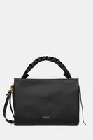 Kožená kabelka Coccinelle fialová barva