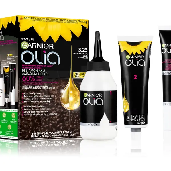 Garnier Olia 3.23 Tmavá čokoláda permanentní barva na vlasy