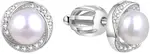 Beneto Stříbrné náušnice s pravou perlou TAGUP1585PS