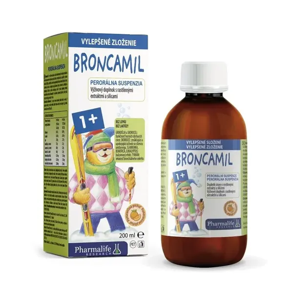 Pharmalife Broncamil 1r+ perorální suspenze 200 ml