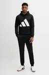 Tepláková souprava adidas pánská, černá barva, JX5551
