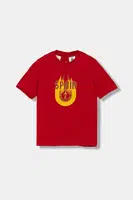 Dětské bavlněné tričko adidas Performance SPAIN červená barva, s potiskem, JZ9003