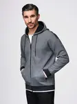 Ombre Men's softly structured hooded sweatshirt - black
