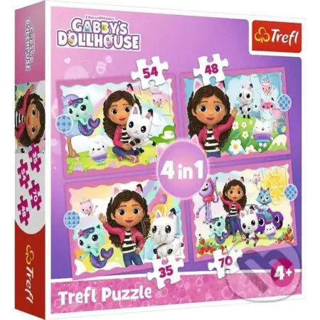 Gabbyine dobrodružstvá - Puzzle 4v1 - puzzle z kategorie Maxi dílky