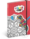 Omalovánkový notes Colour for Fun (linkovaný s gumičkou na uzavření)