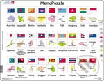 MemoPuzzle: Vlajky Ázia a Austrália - Pexeso puzzle GP7 - puzzle z kategorie Naučné puzzle