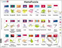 MemoPuzzle: Vlajky Ázia a Austrália - Pexeso puzzle GP7 - puzzle z kategorie Naučné puzzle