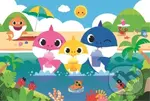 Baby Shark s rodinou na dovolené (60 dílků) - puzzle z kategorie 15 - 60 dílků