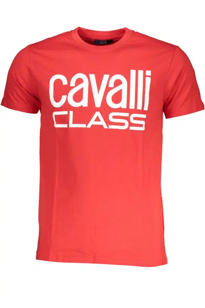 CAVALLI CLASS MEN'S SHORT SLEEVE T-SHIRT RED