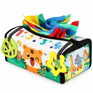 TULIMI Montessori sensorická krabička s šátky – 2v1