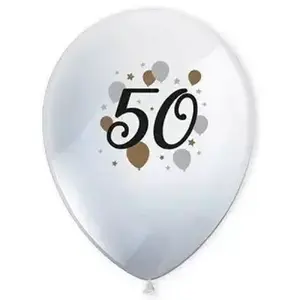 Balónky latexové 50. narozeniny 6 ks