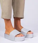 marka niezdefiniowana Gray embossed slides Kelisa