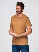 Ombre BASIC men's classic cotton T-shirt - brown