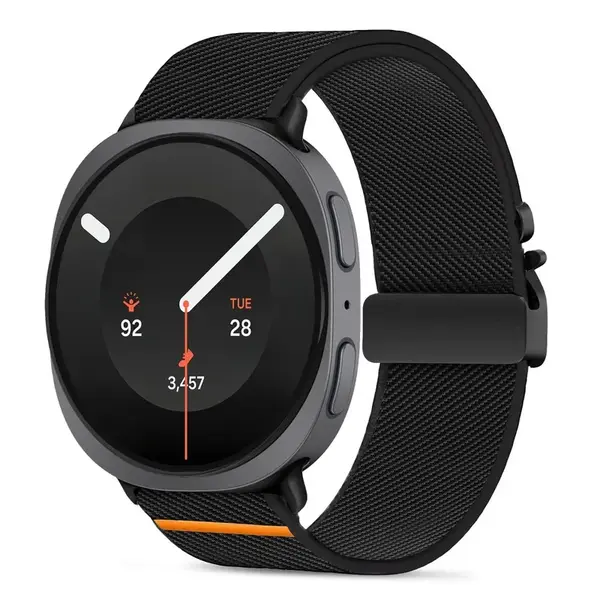 Tech-Protect Nylon Clasp řemínek, Samsung Galaxy Watch 8 / 9 / Classic (40 / 44 / 46 mm), černý