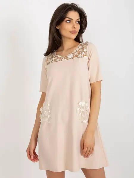 Dress-LK-SK-506735.82-beige