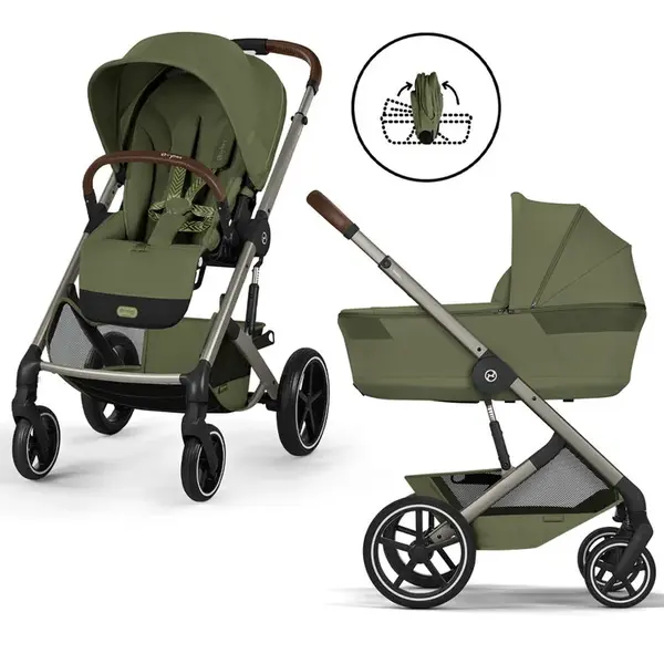 CYBEX Kočík kombinovaný Balios S Lux & Balios Fold Cot Moss Green Gold