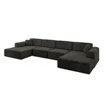 ALTDECOR SEDACÍ SOUPRAVA IREA-U2-v3 – 386 × 165 × 77 cm, černá