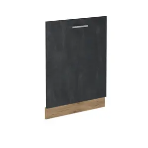 Vicco ČELNÍ PANEL MYČKY R-Line Černý beton 60 cm bez pracovní desky