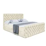 ALTDECOR AMERICKÁ postel BOXI8-Z – 200 x 200 cm – H3 – béžová
