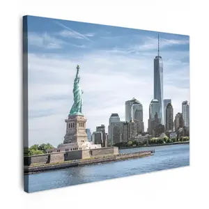 MuchoWow OBRAZ NA PLÁTNĚ New York - Socha Svobody - Voda 80x60 cm