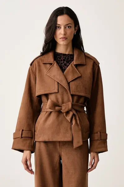 DKNY  bunda dámská z imitace semiše