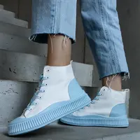 Gemre White and blue platform sneakers Terri