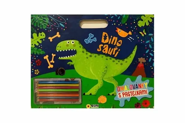 Omalovánky - Dinosauři s pastelkami (poškozené)