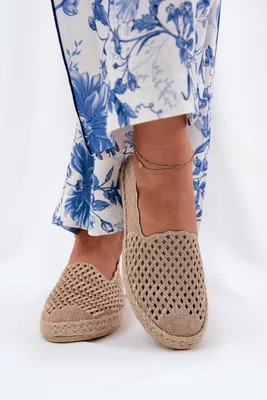 Dámské Espadrilky S Pletením Béžové Vinceza 13625