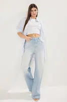Trendyol Blue Low Waist Wide Leg Jeans