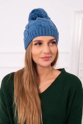 marka niezdefiniowana Fleecová čepice Stefania K278 denim