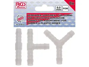 BGS Technic BGS 8790-8 Hadicové spojky pr. 8 mm Polyoxymethylen (Sada 8 ks)