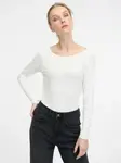 Bílé dámské tričko s dlouhým rukávem ORSAY - Dámské