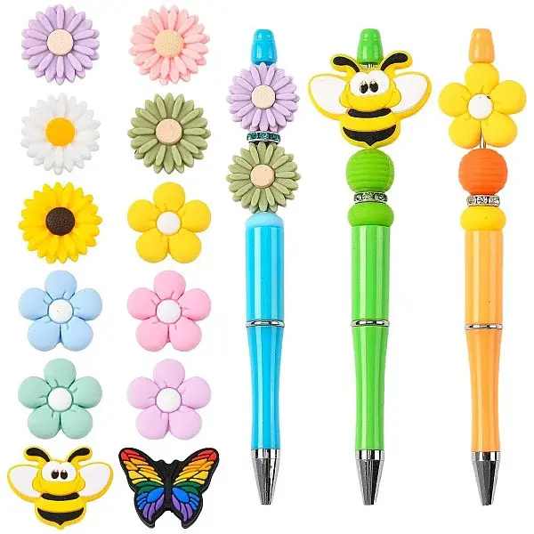 12Pcs 12 Styles Silicone Beads