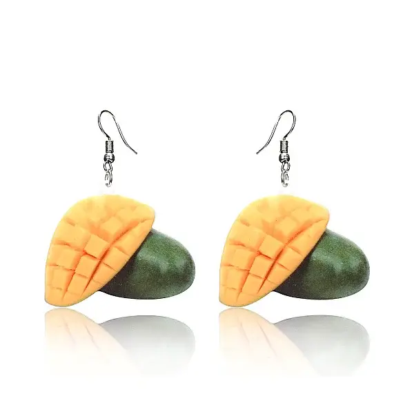 Acrylic & Alloy Dangle Earrings