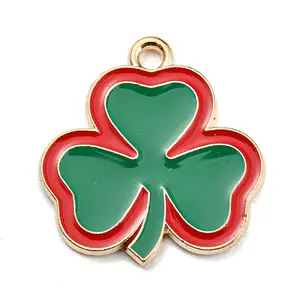 Saint Patrick's Day Alloy Enamel Pendants
