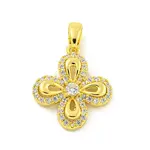 Brass Micro Pave Clear Cubic Zirconia Pendants