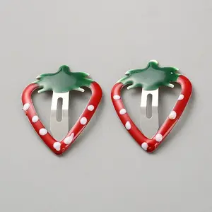 Iron & Enamel Snap Hair Clips