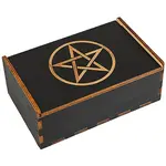 Rectangle Engraved Plywood Wooden Tarot Storage Boxes with Sliding Lid