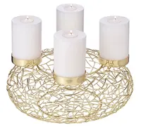 Adventní věnec Milano Ø 34 cm, zlatý - EDZARD