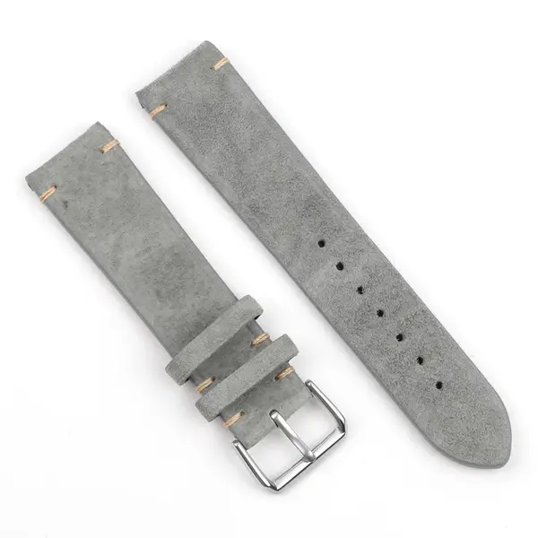 BStrap Suede Leather remienok na Xiaomi Haylou Solar LS05, gray